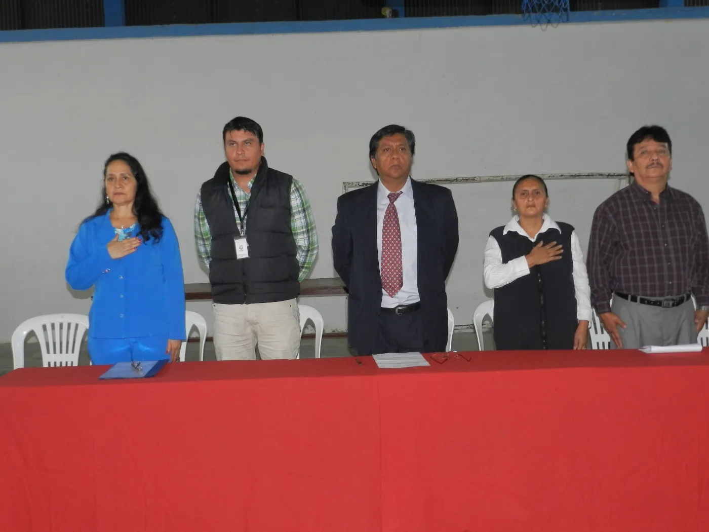 Autoridades presentes en la inauguración del año lectivo 2015 - 2016
