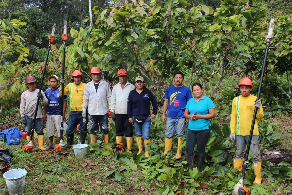 Beneficiarios atendidos por brigadas de poda en su finca