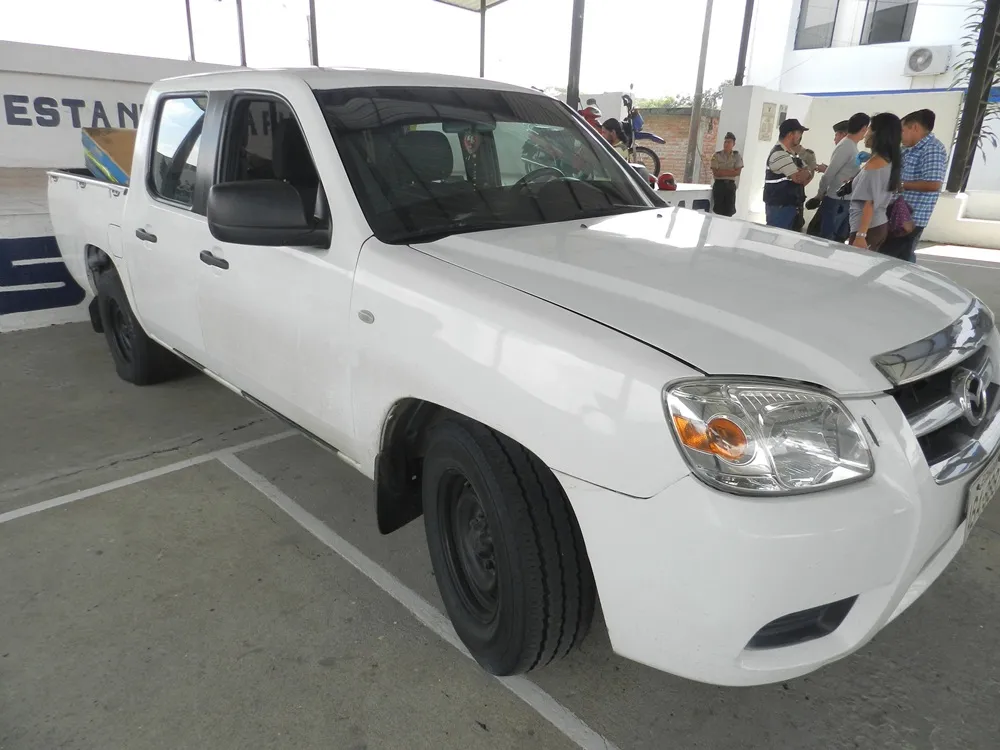 La camioneta recuperada en Portoviejo ya se encuentra en la PJ de Pastaza