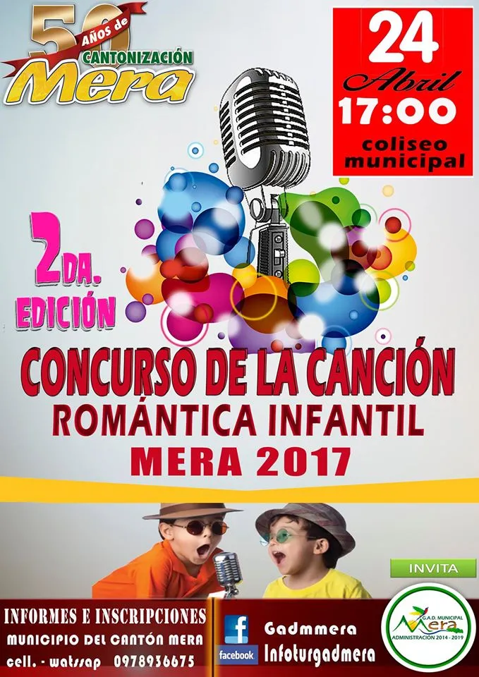 BIENVENIDOS A LAS FESTIVIADES DEL CANTÓN MERA