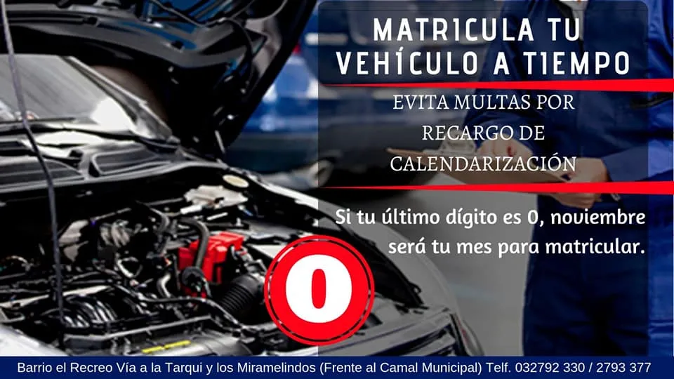 LA MATRICULACIÓN CORRESPONDE A ESTE MES DE NOVIEMBRE