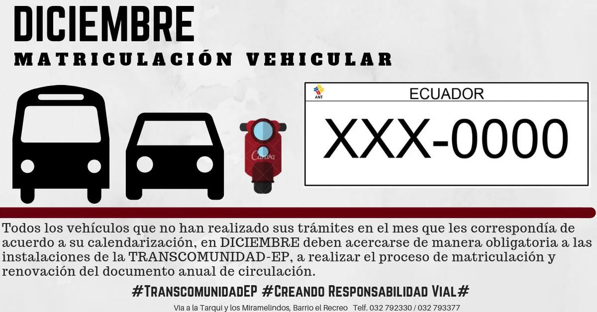 VAMOS TODOS A MATRICULAR SU VEHÍCULO