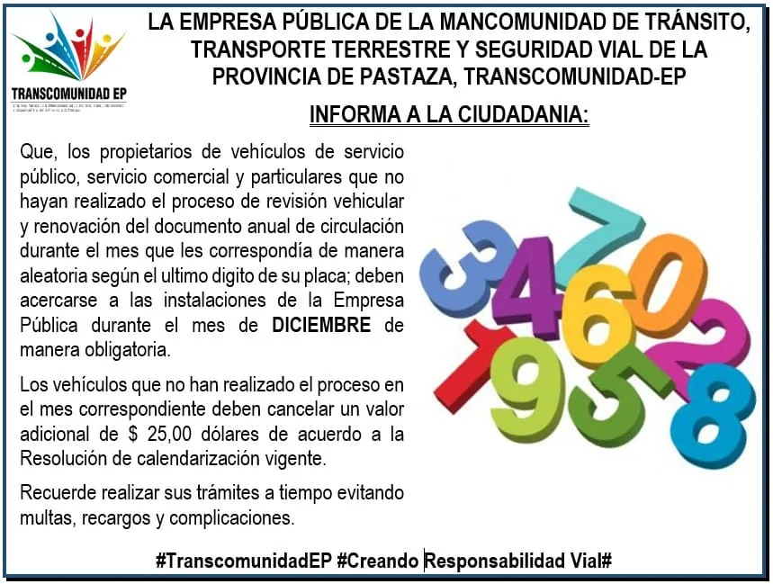 NO IMPORTA EL NÚMERO DE PLACA TODOS LOS VEHÍCULOS SE MATRICULAN